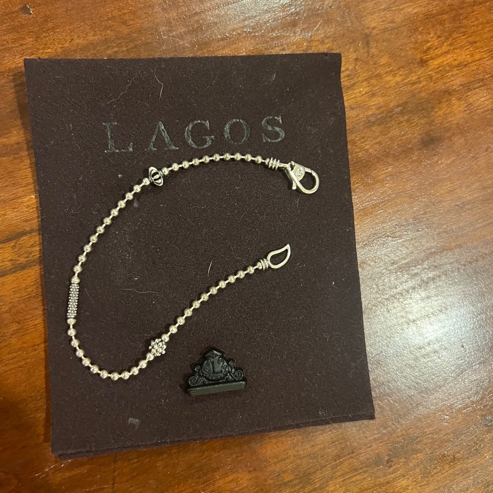 LAGOS Silver Beaded Chain Bracelet